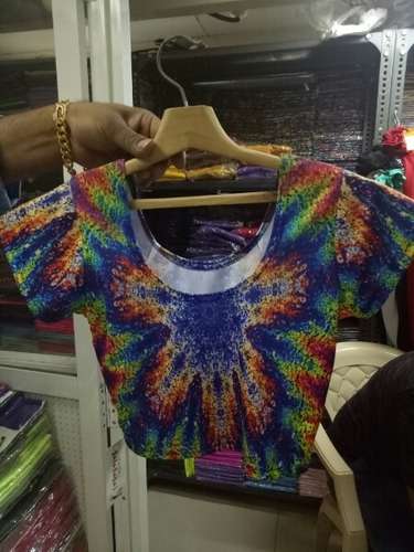 without lining printed blouse