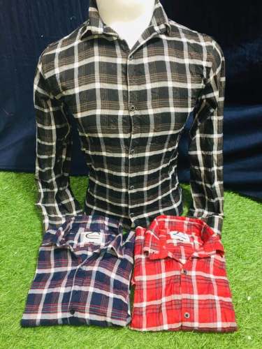 Mens casual checkered shirts 