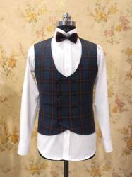 Party wear Black and white Waistcoats for men 