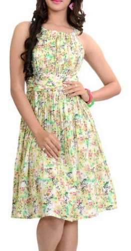 Flowery Printed Girls Western Frock Top  by Shreyansh Exports