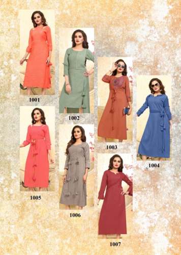 Designer Party wear Rayon Kurti  by Fashid Wholesale