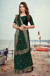  EMBROIDERY WORK SILK SAREES PC-21