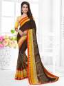 georgette  Saree With attractive Lace Border thumb 1