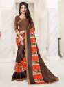 georgette  Saree With attractive Lace Border thumb 4