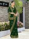 HEAVY EMBROIDERY WORK & STONE WORK SAREE