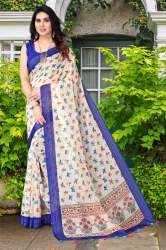 LINEN COTTON DIGITAL PRINT SAREE PC-23