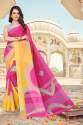 LINEN COTTON DIGITAL PRINT SAREE PC-23 thumb 4