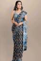 LINEN COTTON DIGITAL PRINTD SAREES thumb 1
