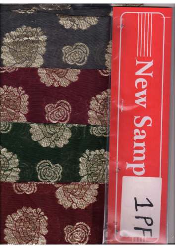 spun cotton pure zari brocade weaving fabric 01