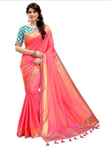 pink coloor silk saree