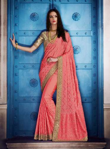 pink saree