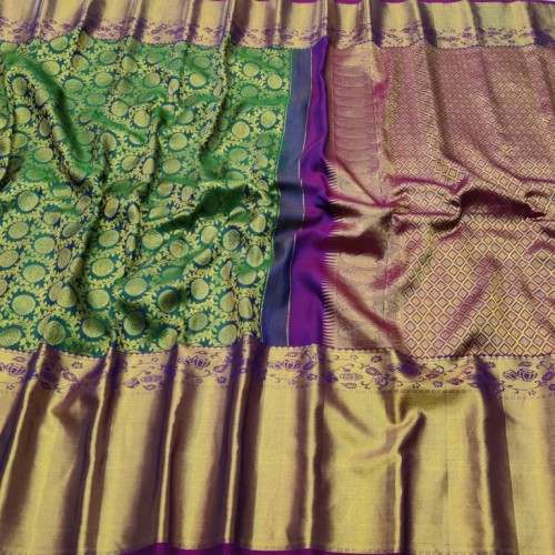Pure Gadwal Handloom Brocade Silk Saree