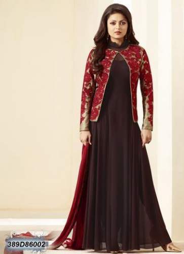 Designer Jacket Style Santton Anarkali Suit  by Daily Buyys Retail Private Limited