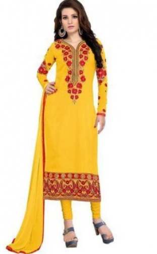 Ladies Embroidered Dress Material by P Ramesh Manekchowk Wala