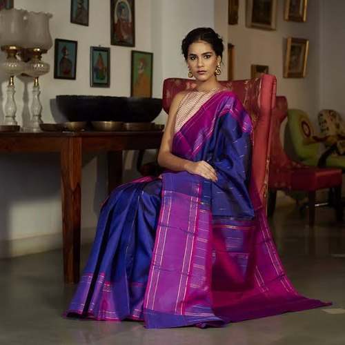 Designer fancy Kanchipuram Pure Silk Saree by Sri Kesari Silk House