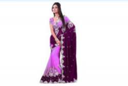 Heavy Exclusive Embroidered Wedding Saree  
