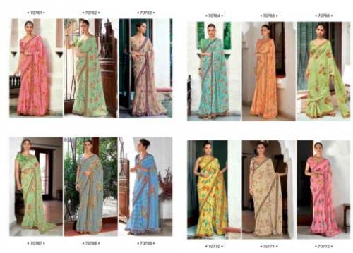 Pure Georgette Saree Kaalini by Shangrila Creation by BS Fashion