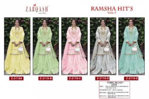 Ramsha Hits Vol 7 Zarqash Buy Pakistani Suits  by BS Fashion