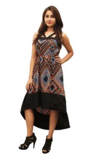 Ladies Printed One Piece Dress by G And A Apparels