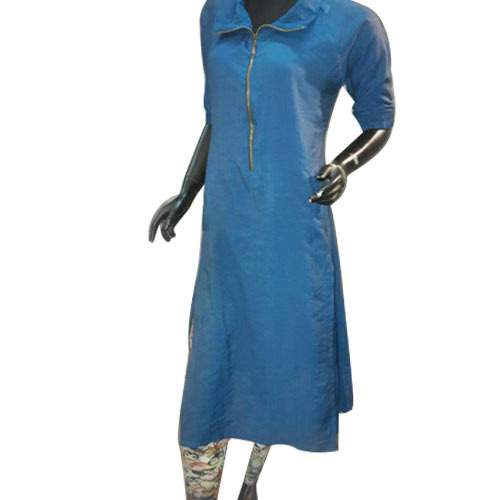 Plain Denim Kurti  by Aashi Boutique
