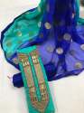 Chanderi khatli Handwork suit  thumb 2