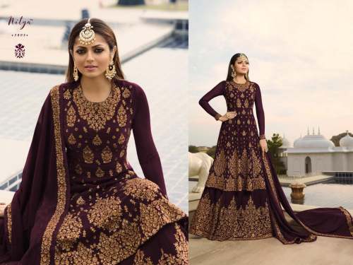Latest Indian Salwar Suits Long Dress With Sharara by Dress zip
