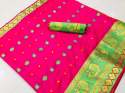 Pure Cotton Silk Saree With Contrast Pallu thumb 2