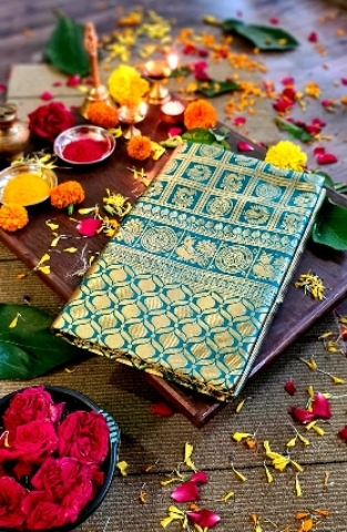 Lichi soft saree with zari work