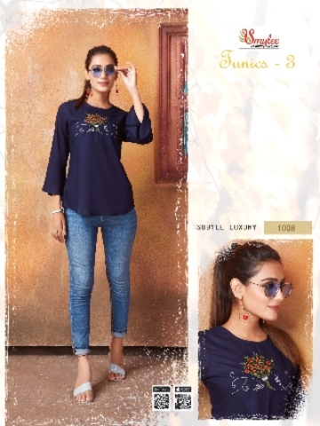 Rayon top with embroidery work
