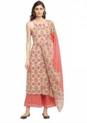 Pure Cambric Printed Kurta Set With Dupatta
