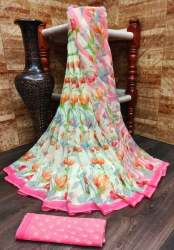 Buy Printed Chiffon Saree By Madhav textiles Brand