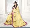 gold-color-embroidered-saree