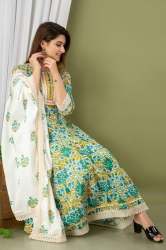 vastrang Cotton Jaipuri Kurti Pant Set