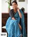 vastrang Cotton Mul Mul  Block Print Saree thumb 1