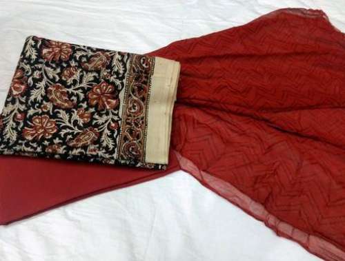 Kalamkari Cotton Dress Material