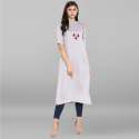 Ladies Plain Rayon Kurti thumb 1