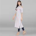 Ladies Plain Rayon Kurti thumb 2