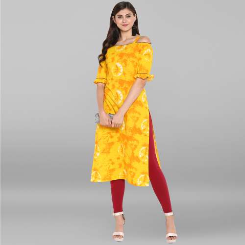 Buy Tesoro Medium Long Kurti With Shoulder Cut and Big bottom Ghera  Off  Shoulder gives Elegant look to Women  L and XL Navy Blue and Maroon Red  XLarge at Amazonin