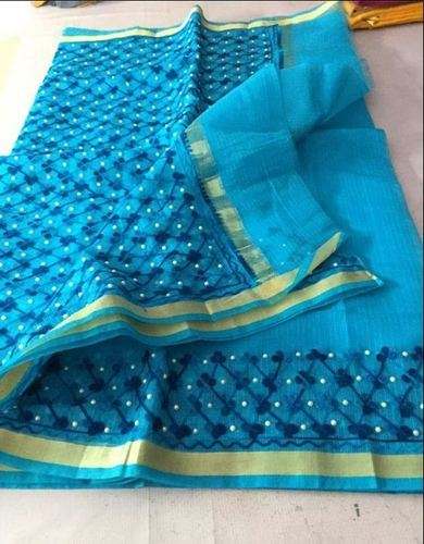 Designer Kota Cotton Saree with Embroidered Work by Lovely N Pretty