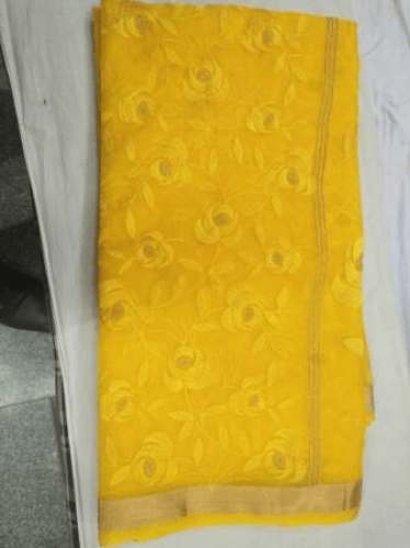 Yellow Silk Saree by Sumangali Collections