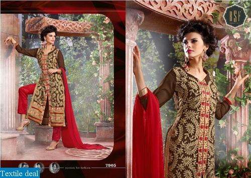 fancy readymade suit by Aayat Fashions