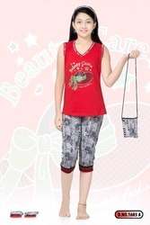 girls printed capri
