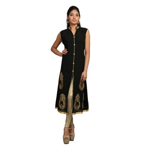 Black Printed Kurtis by Jai Hind Garments