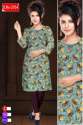 	multi color designer Printed  Rayon Kurtis  thumb 3