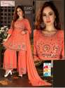 	Party wear Georgette fabric kurtis palazoo suit  thumb 6