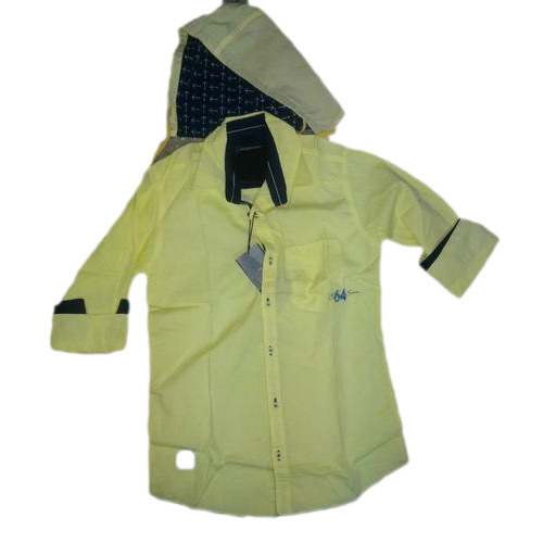 Mens Hooded Shirt by Suvarna Garments