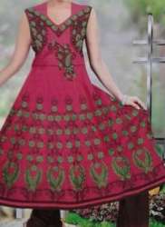 embroidery work anarkali dress