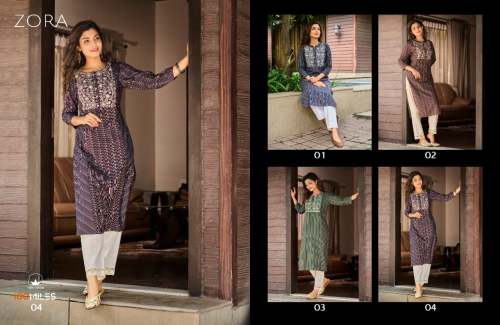 100 MILES ZORA Designer Kurti With Pant by Pehnava Fashion Mart