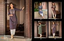 100 MILES ZORA Designer Kurti With Pant