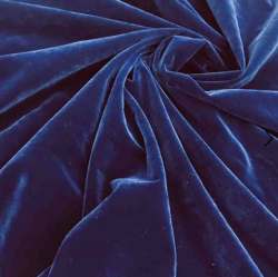 Plain Navy Blue Suede Velvet Fabric 